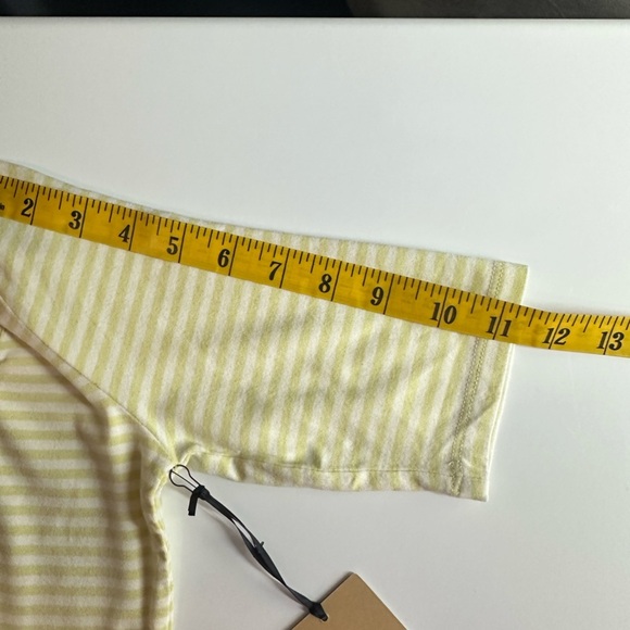 NWT Halogen Women’s Striped Print Square Neck Top Yellow & White Sz XS - Picture 10 of 12